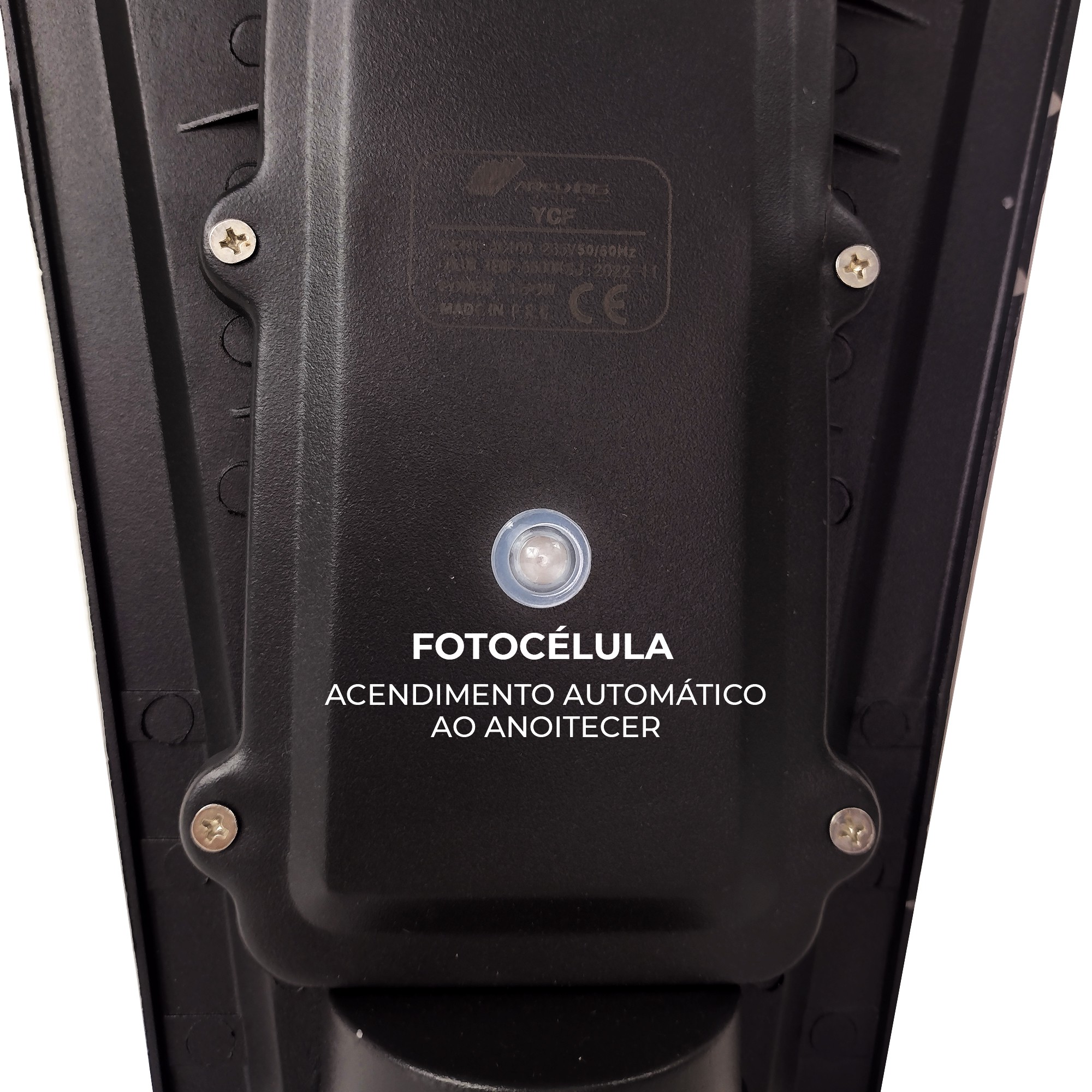 Luminária Pública 100w Led Com Fotocélula Cob Ip66 82555 ARCO ÍRIS LED