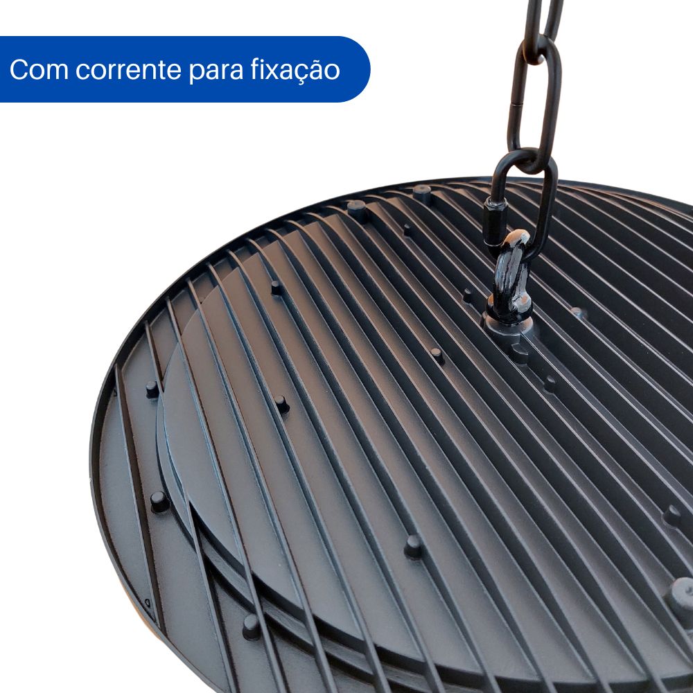 Luminária Industrial 200w Ufo Led High Bay Slim Galpão 81558 ARCO