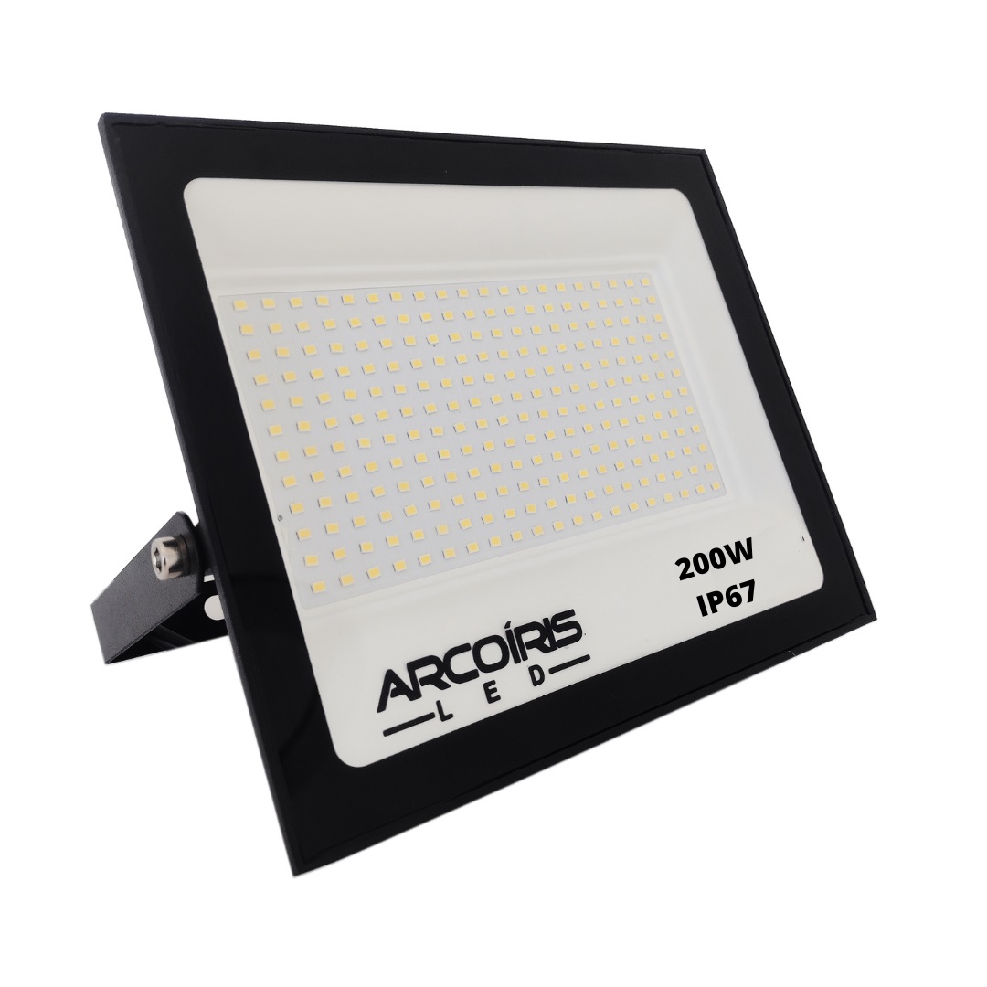 Refletor Led 200w Mini Smd Ip67 Branco Frio Arco Iris Led - ARCO ÍRIS LED