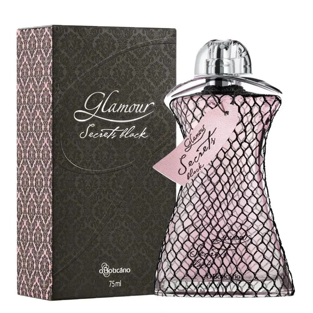 Perfume Feminino Desodorante Colônia 75ML Glamour Secrets Black
