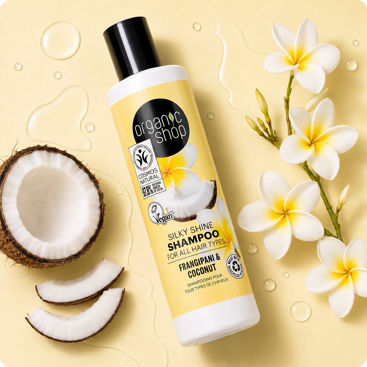 Shampoo Nutritivo Vegano - Óleo de Coco e Jasmim-Manga Organic