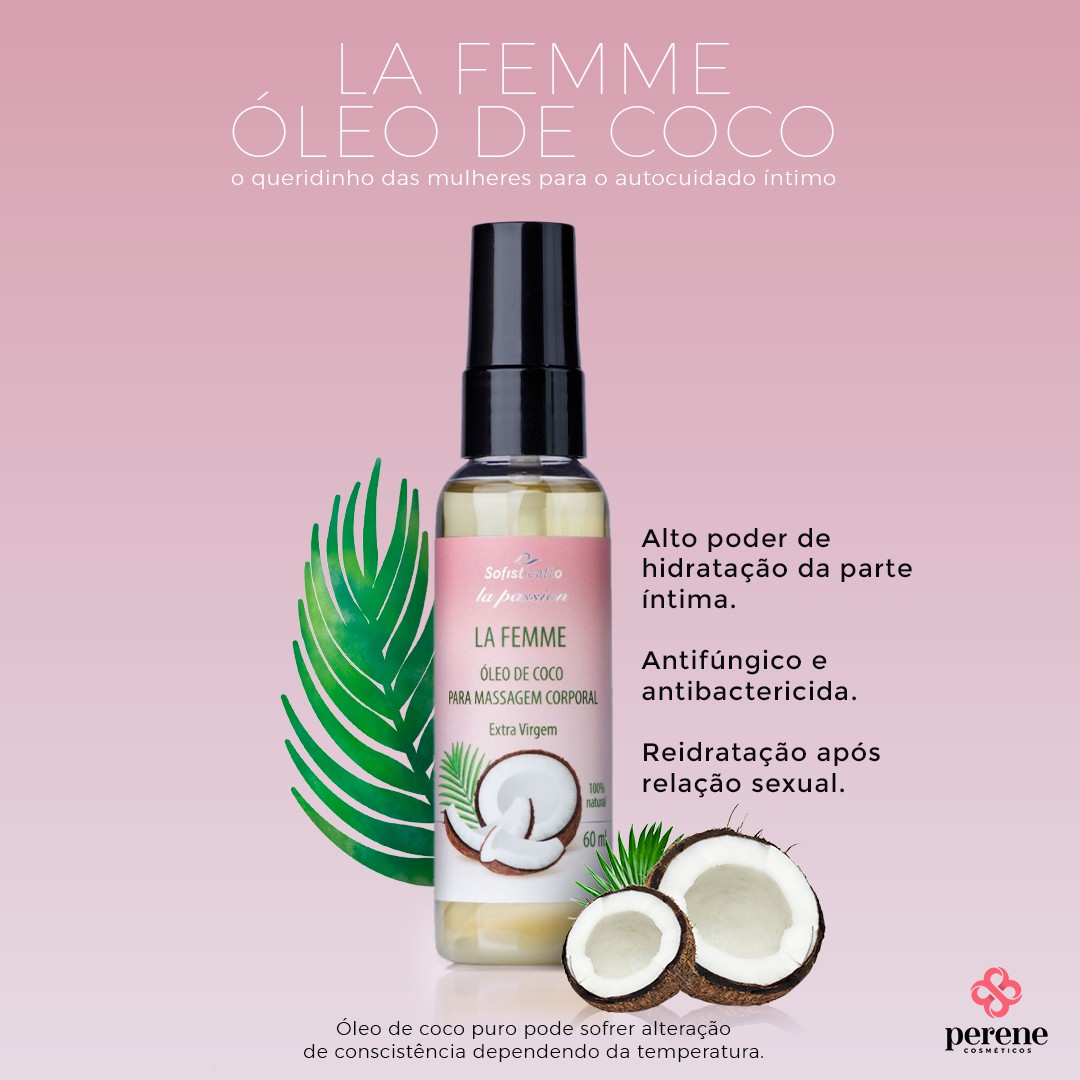 Óleo De Coco Para Massagem 60mL - Sofisticatto - Perene Cosméticos