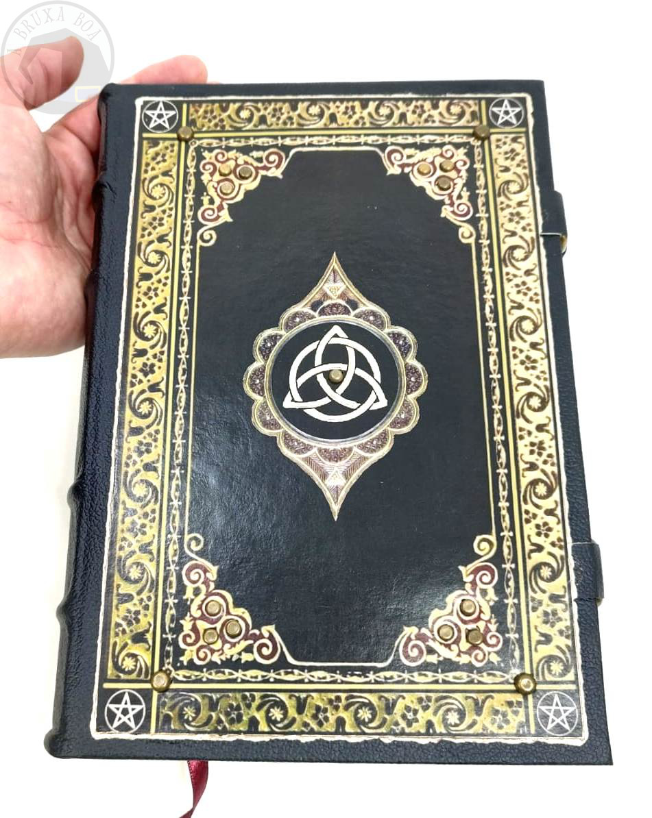 Livro das Sombras/ Grimório - Triquetra - A Bruxa Boa | Produtos Esotéricos