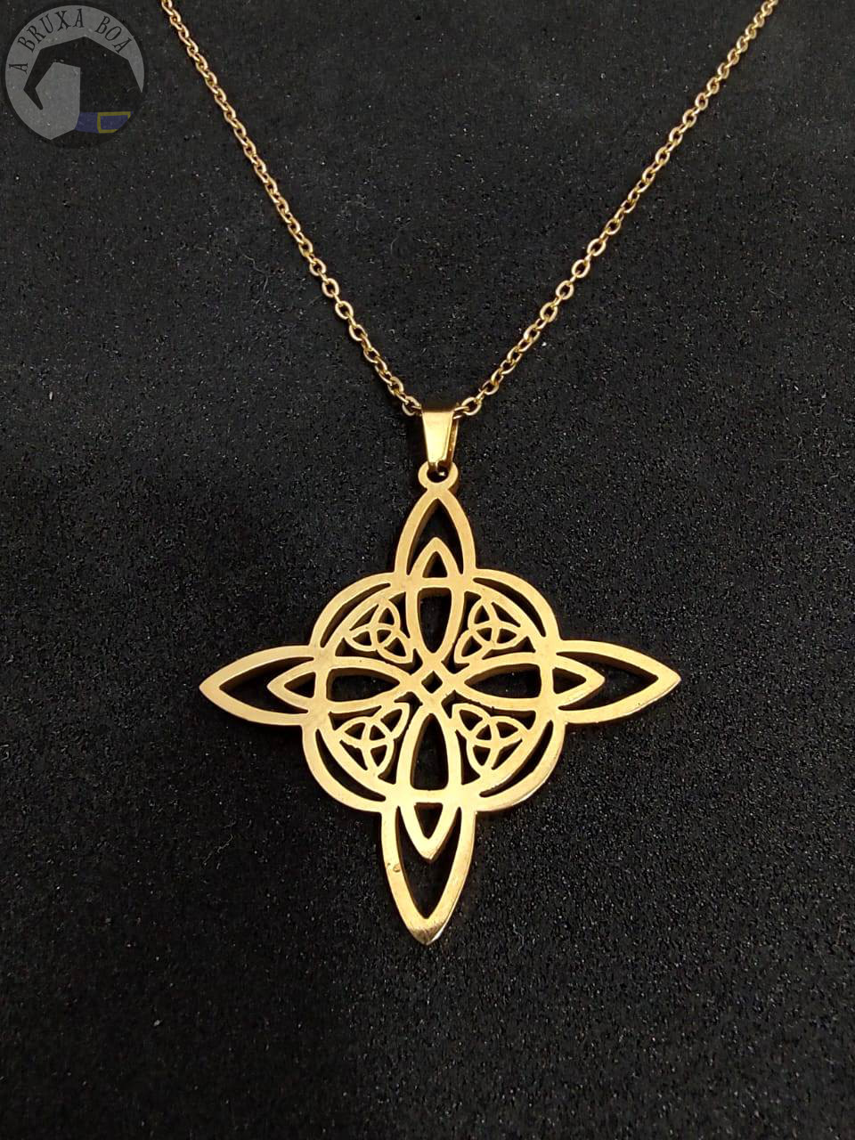 Colar Nó das Bruxas - Dourado - A Bruxa Boa | Produtos Esotéricos