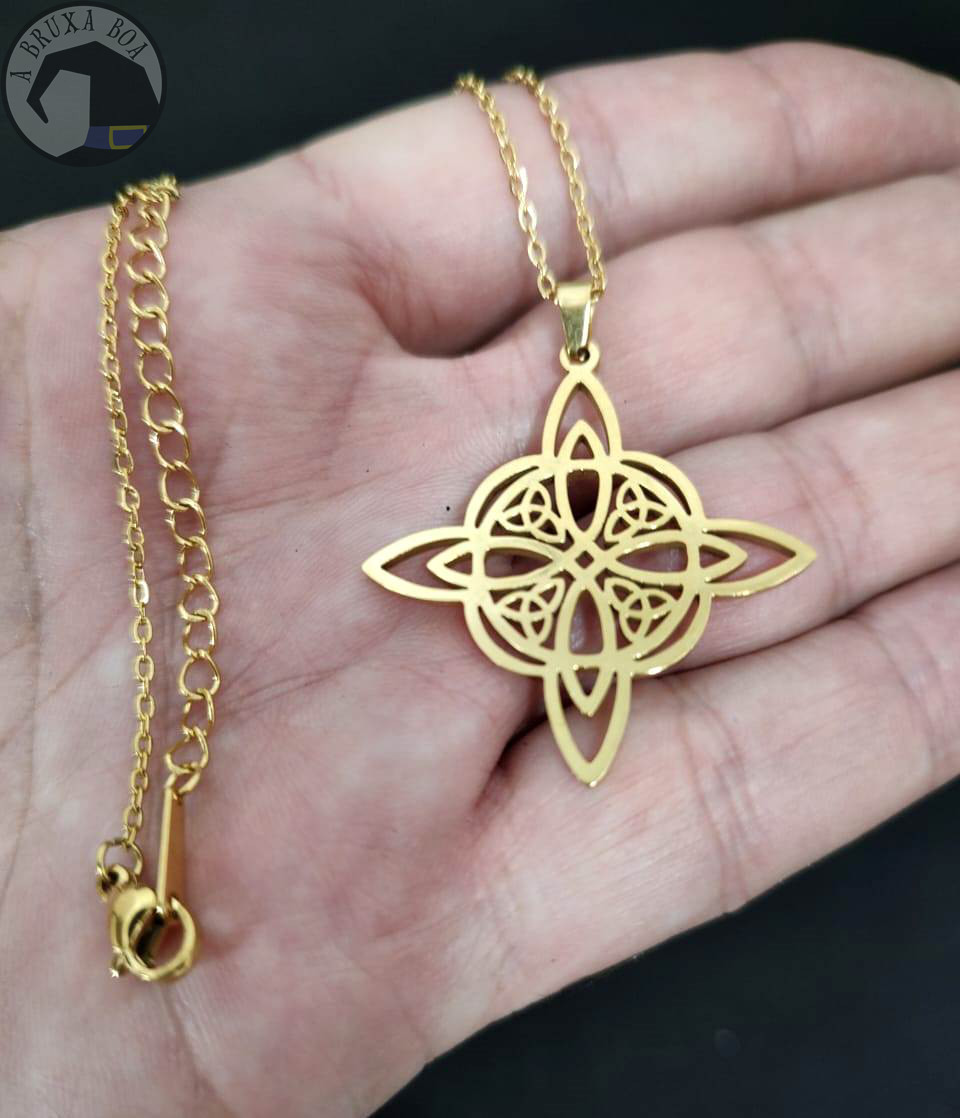 Colar Nó das Bruxas - Dourado - A Bruxa Boa | Produtos Esotéricos