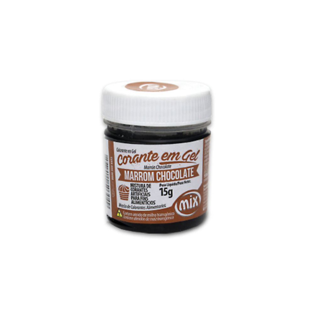 Corante Em Gel Marrom Chocolate 15g Mix - FestCakes