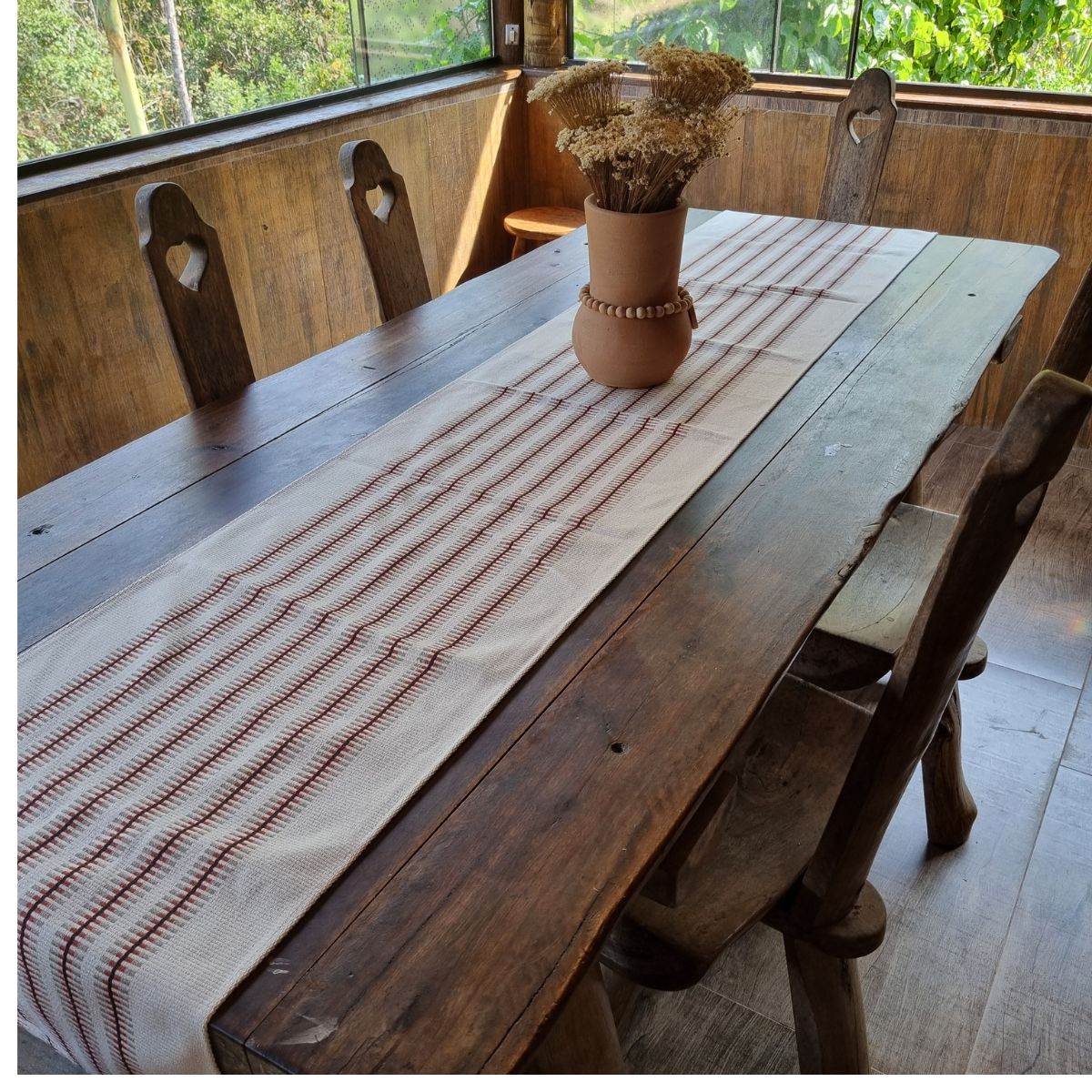 Caminho de Mesa Rústico 2,20m | Casa Candeia - Casa Candeia | Peças ...