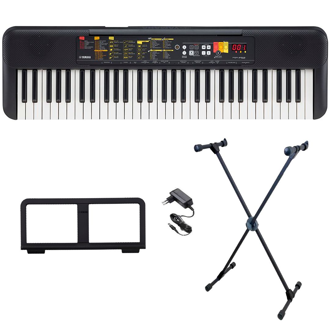 Teclado Yamaha PSR E 373 + Suporte + Capa - Engenho Store Instrumentos  Musicais