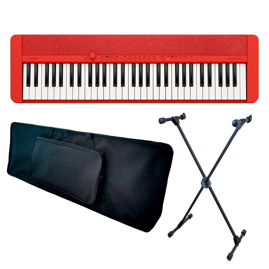 Teclado Yamaha PSR E 373 + Suporte + Capa - Engenho Store Instrumentos  Musicais