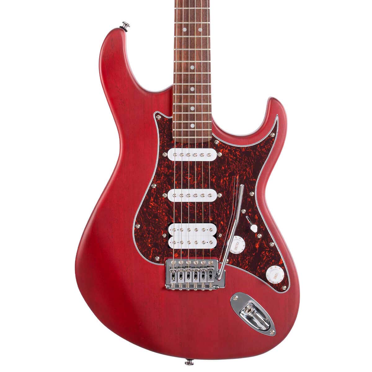 Guitarra Cort G110 HSS Open Pore Black Cherry | Versatilidade e