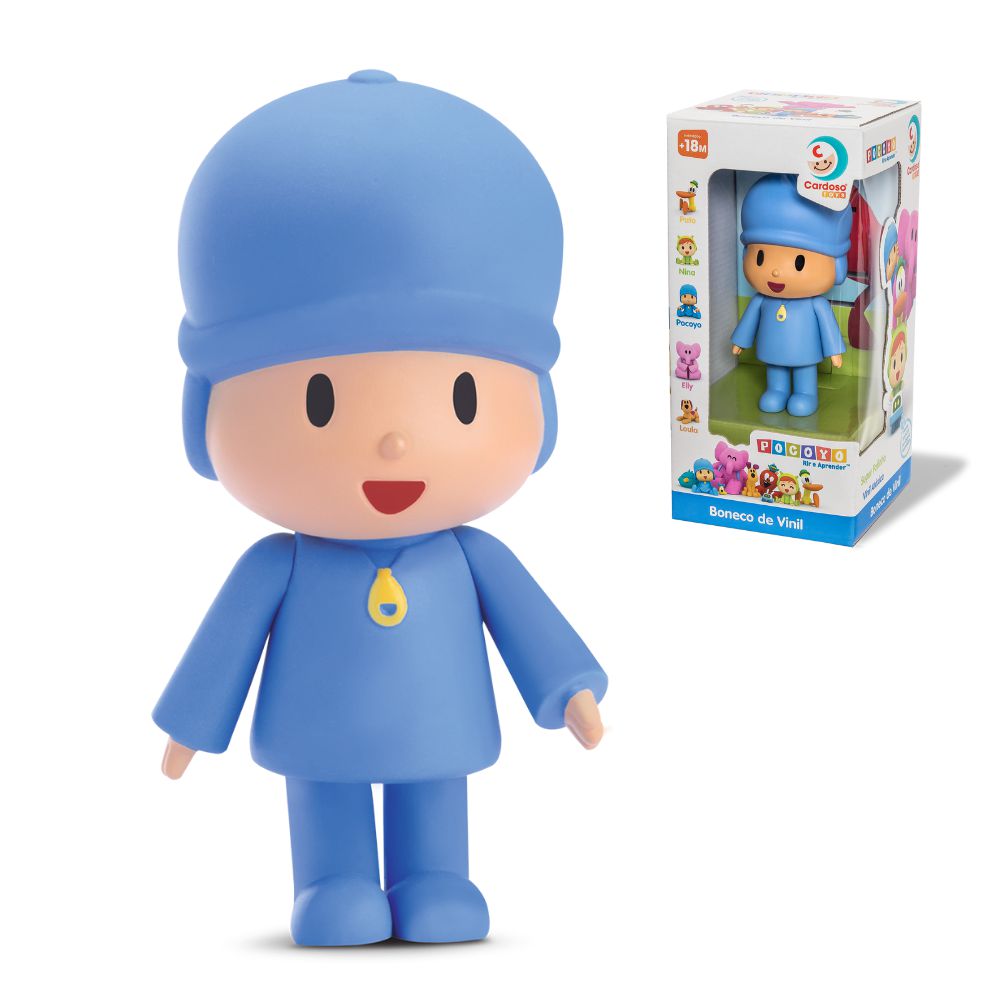 Boneco Nina De Vinil Macio Desenho Infantil Pocoyo - Cardoso em