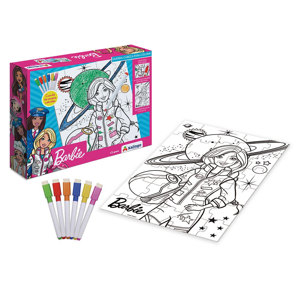 Brinquedo Box De Atividade Para Colorir Infantil Barbie - Loja da Dias