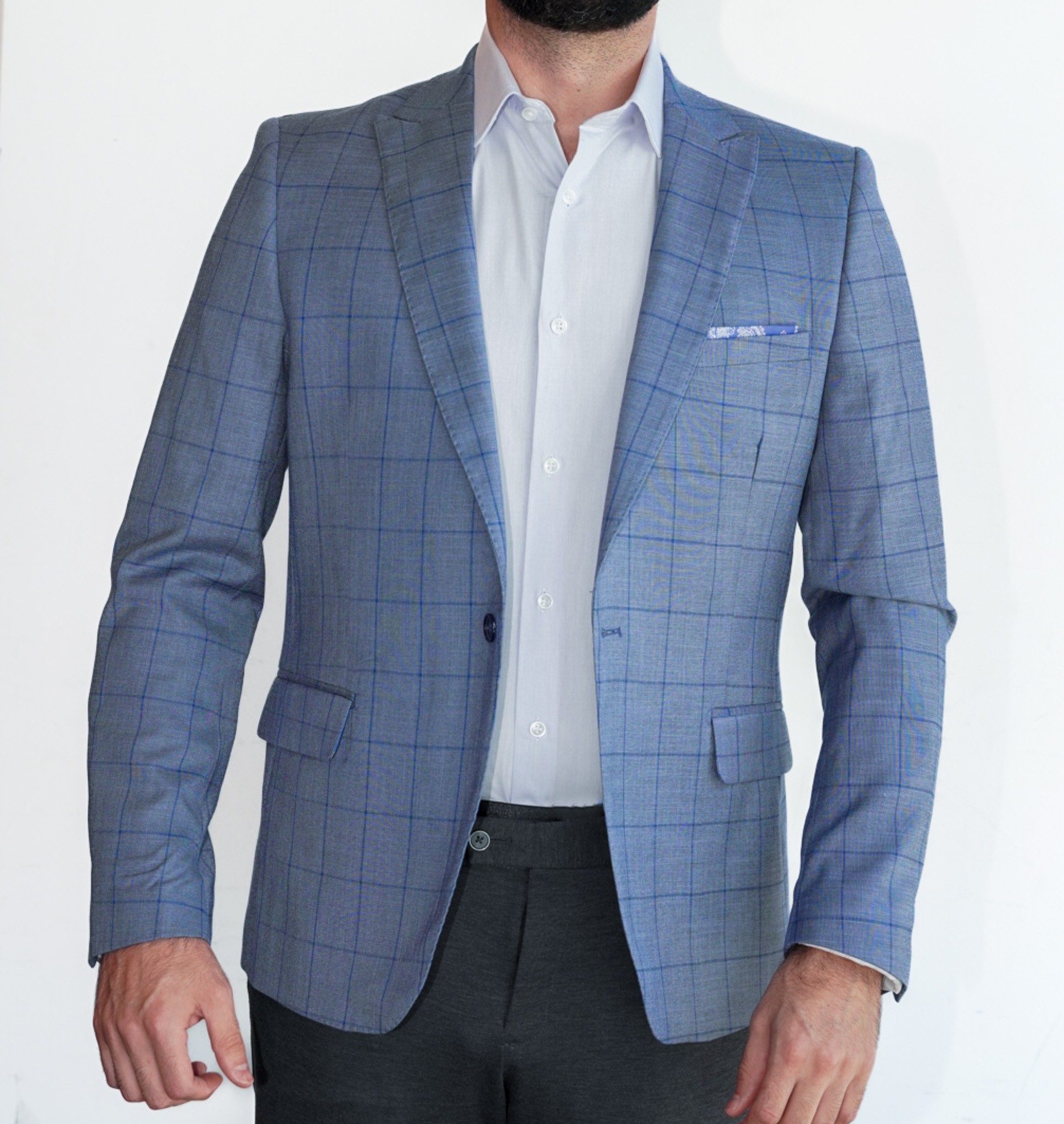 Blazer Sob Medida – Xadrez Azul