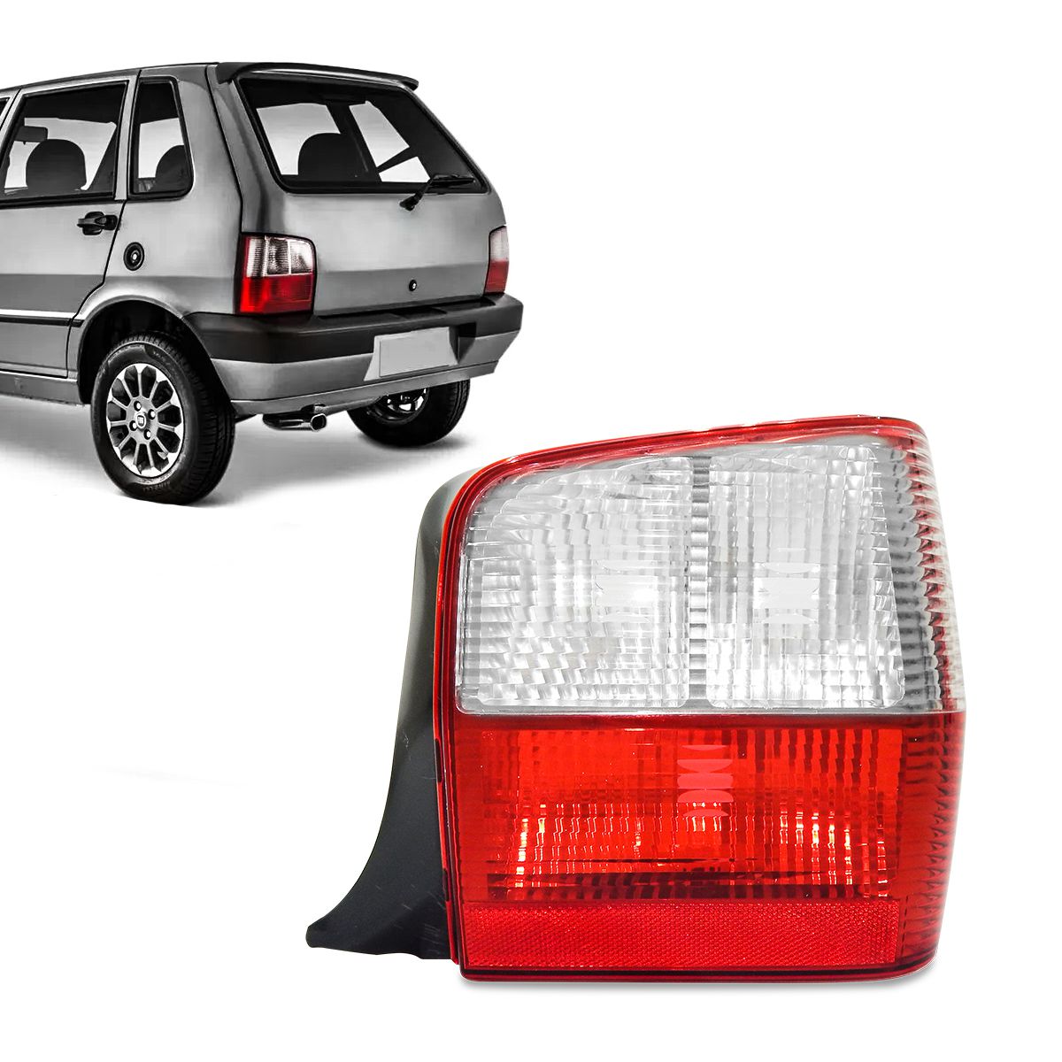 Lanterna traseira Fiat Uno 2004 a 2010 Rubi/Cristal - Delivery Peças |  Acessórios Automotivos