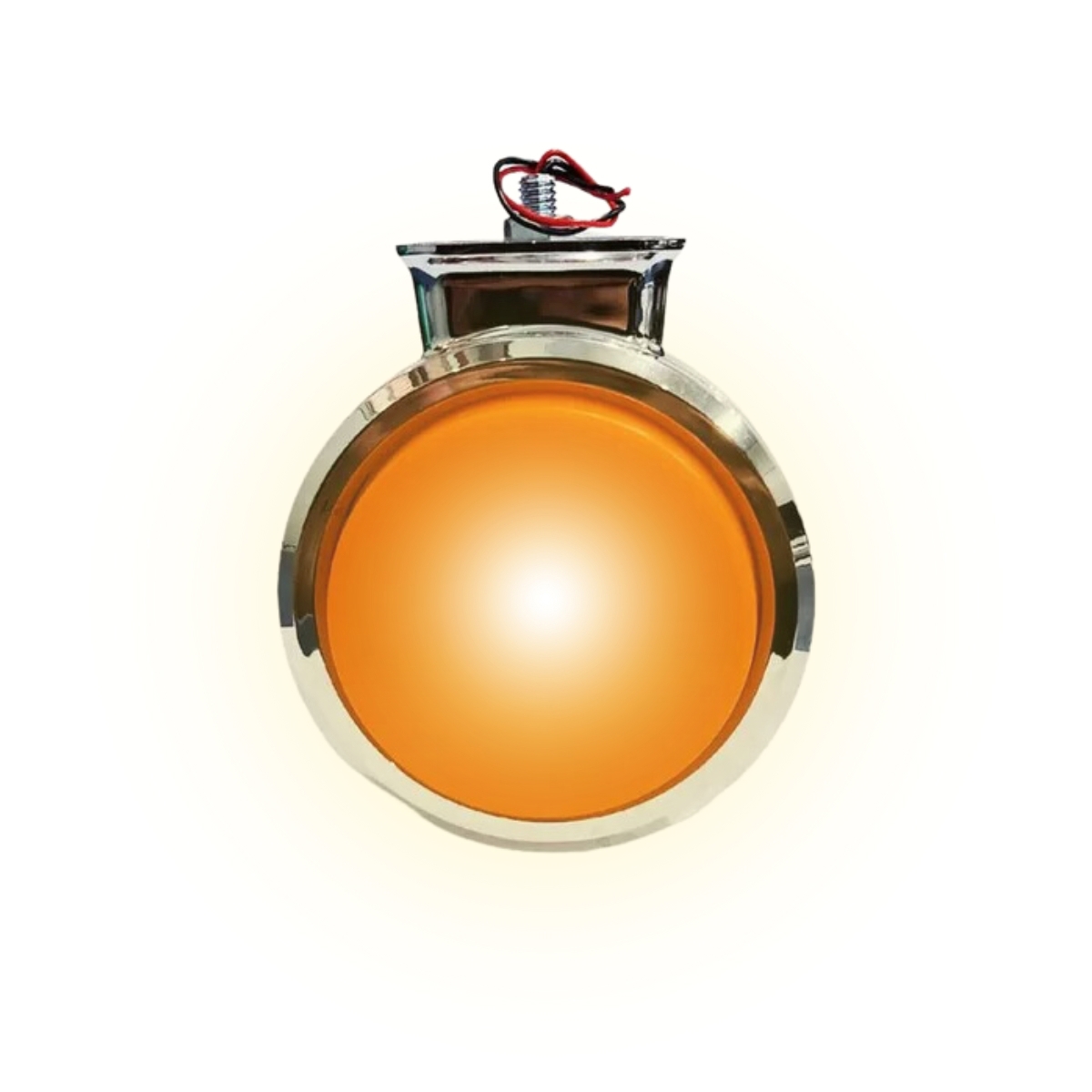 Kit 5 Lanterna Bojuda Foguinho Led Laranja Cromada 12v 24v