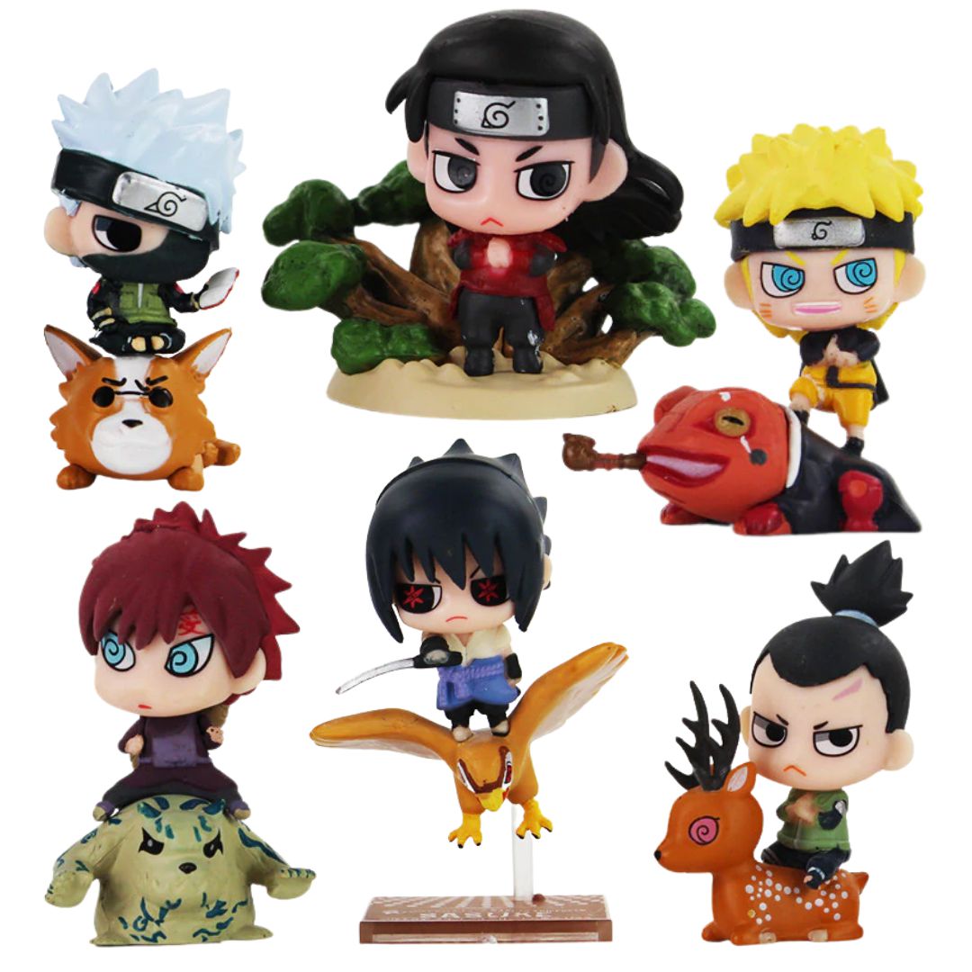 Naruto Shippuden Cartelado Kit completo com 6 bonecos 15 cm em