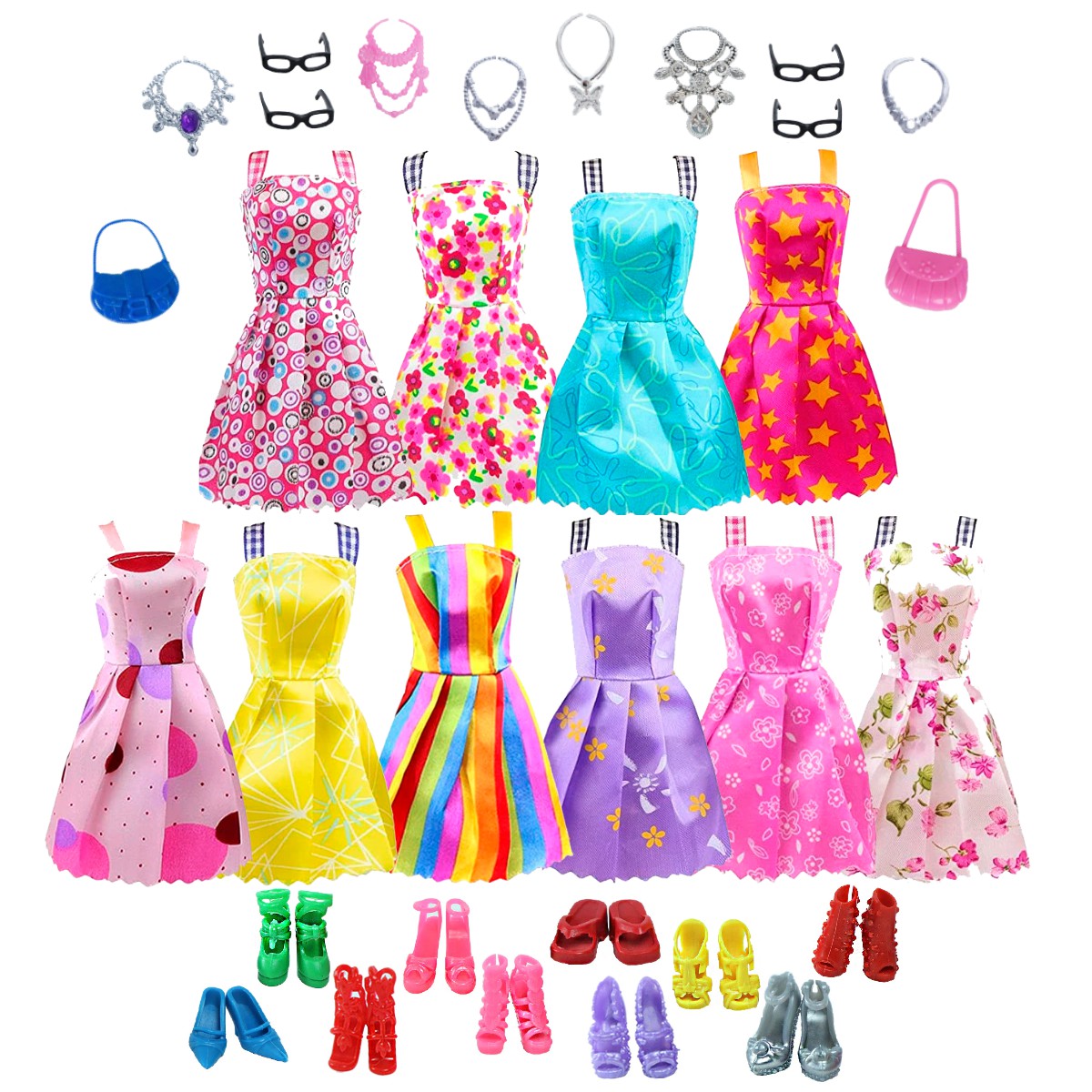 Kit 10 Roupas para Barbie (Sortidas) Roupinhas Boneca Barbie