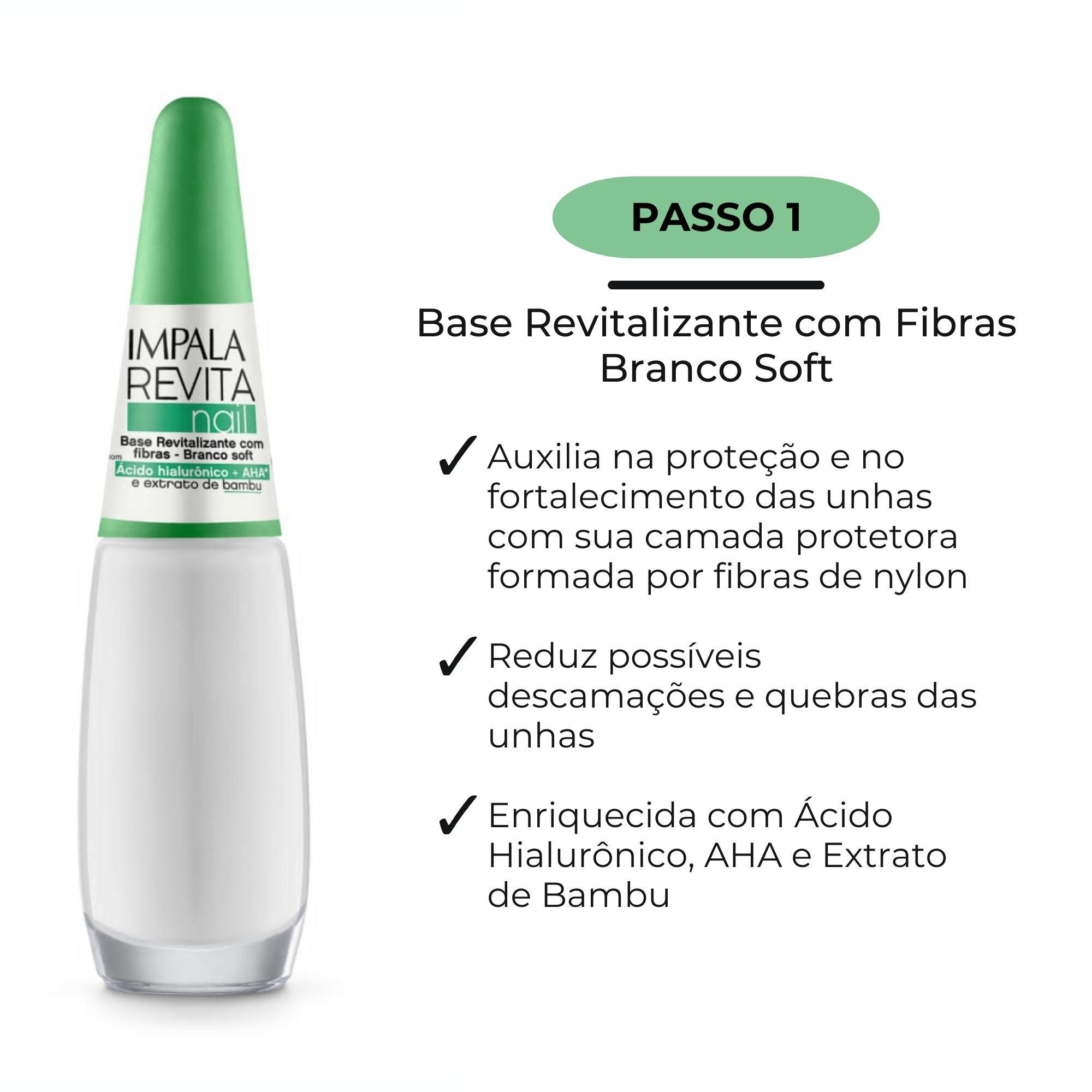 Esmalte Revita Nail Impala Base Revitalizante Branco Soft Gabeauty