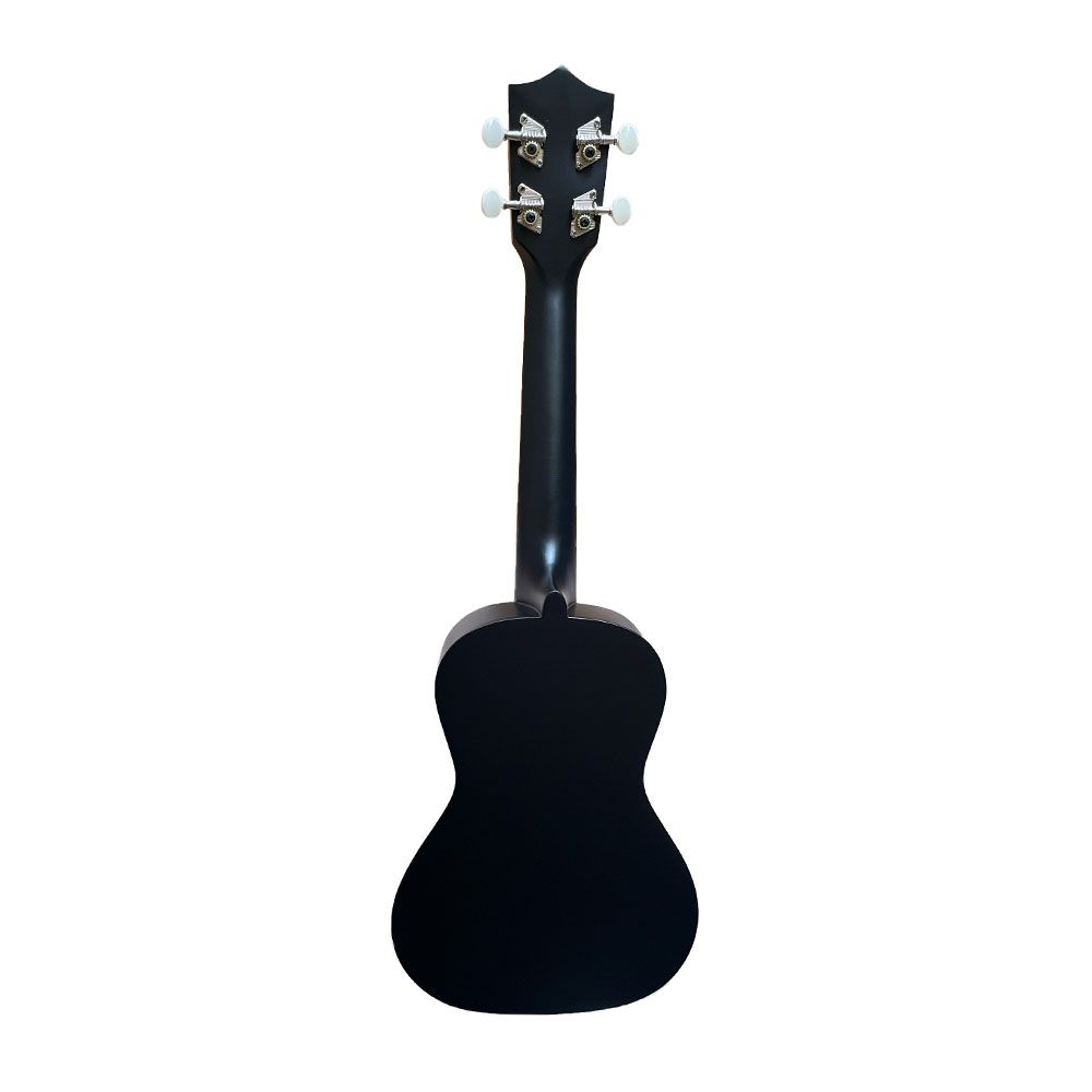 Ukulele Preto Seven Concert Suk23 BK C/ Capa Seven Guitars Brasil