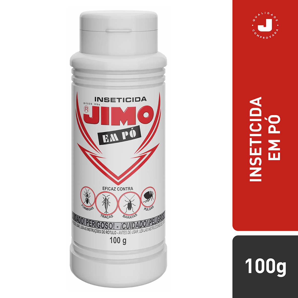 Jimo Inseticida Pó Anti Formigas Baratas Pulgas Traças 100g - Pestshop