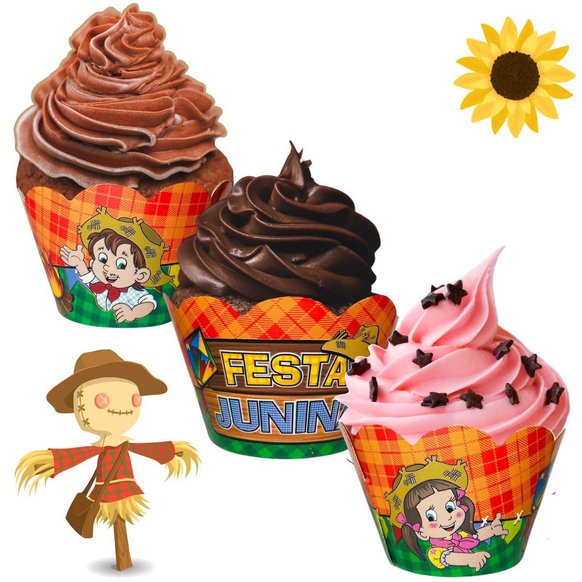12 Forma Cupcake Festa Junina Julina Caipira Roça Arraiá - DHS SHOP ...