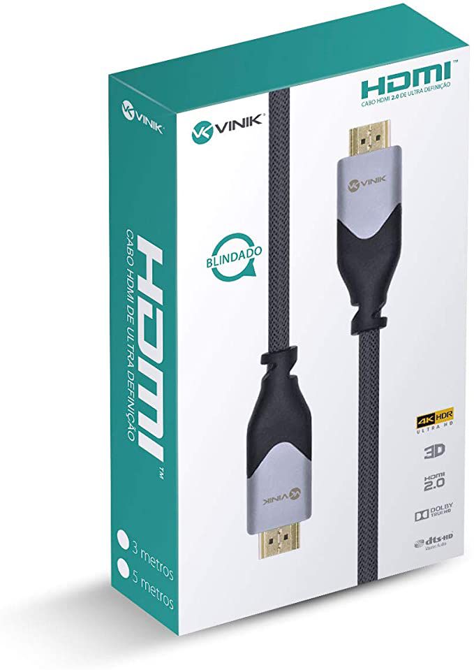 Cabo Hdmi 10m Metros Premium 2.0 Blindado Ultra FullHd 4k 3d Para Smart Tv  Note Pc Alta Definição 1080p Banhado a Ouro - Leffa Shop - Cabo HDMI -  Magazine Luiza