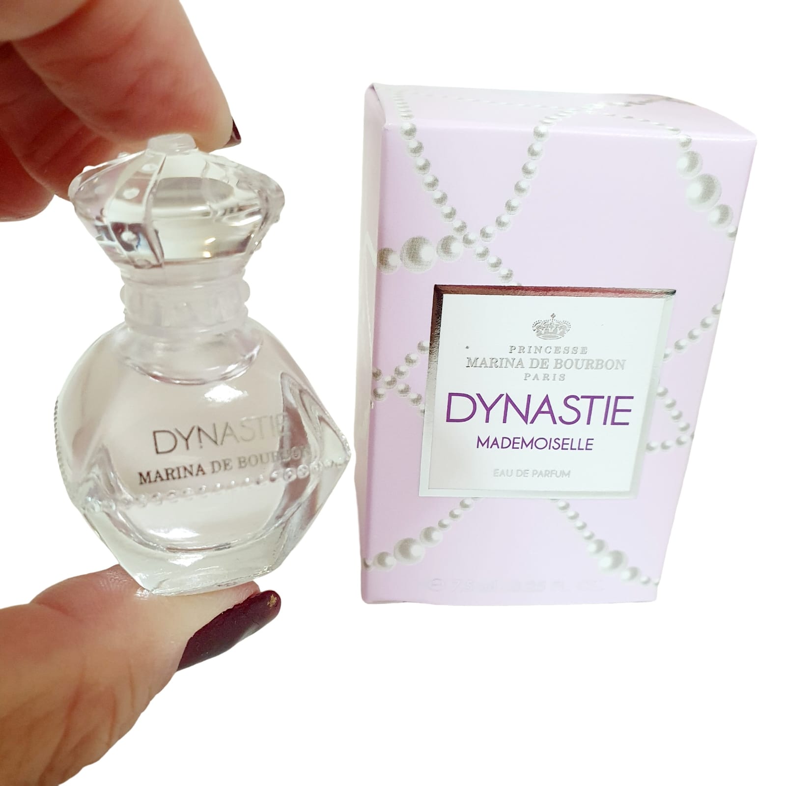Miniatura Dynastie Mademoiselle Eau De Parfum Feminino - Marina de Bourbon  - Original - 7,5 ml - Kaory Perfumaria - Perfumes Originais & Decants