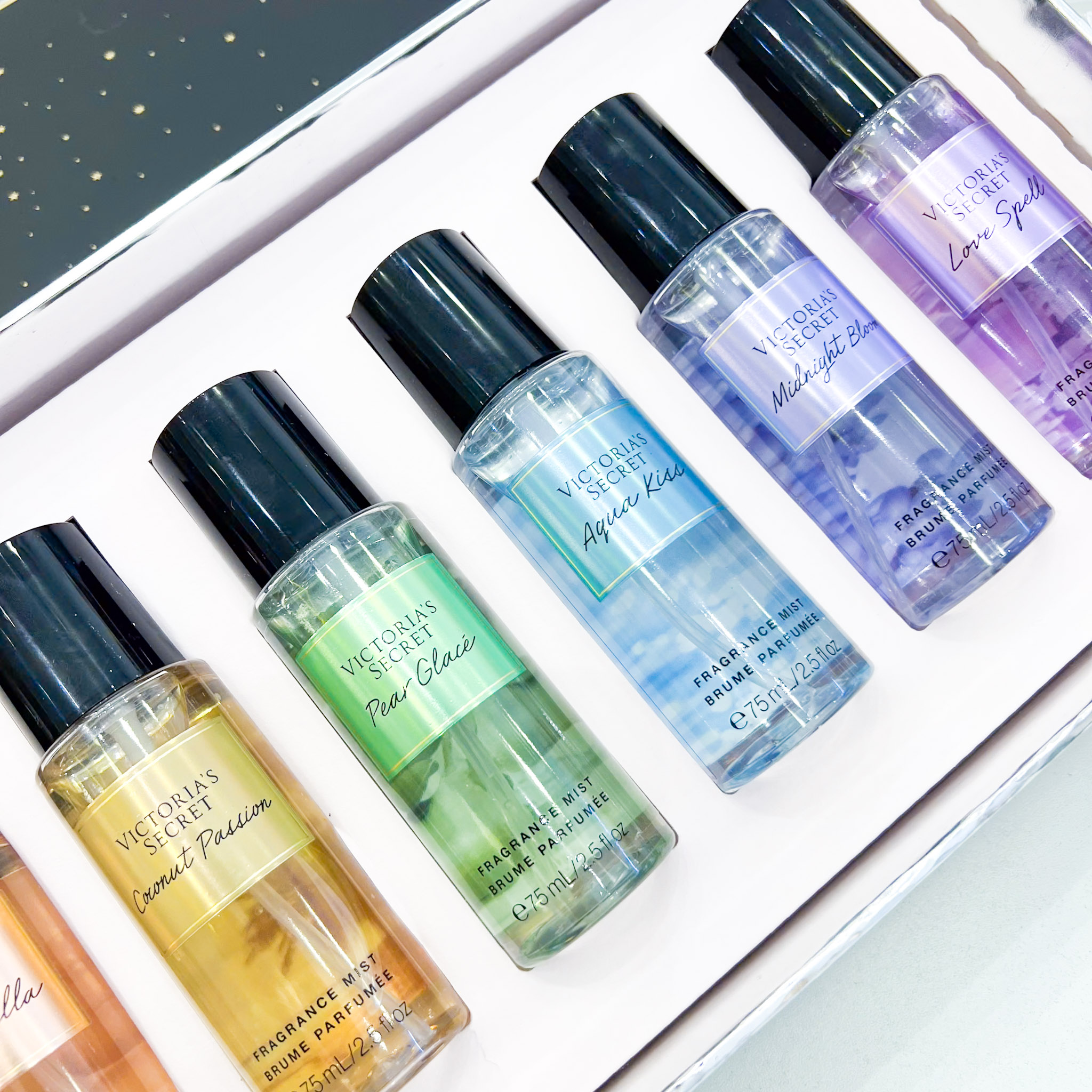 Kit com 12 Body Splash da Victoria's Secret - 75ml cada - Kaory