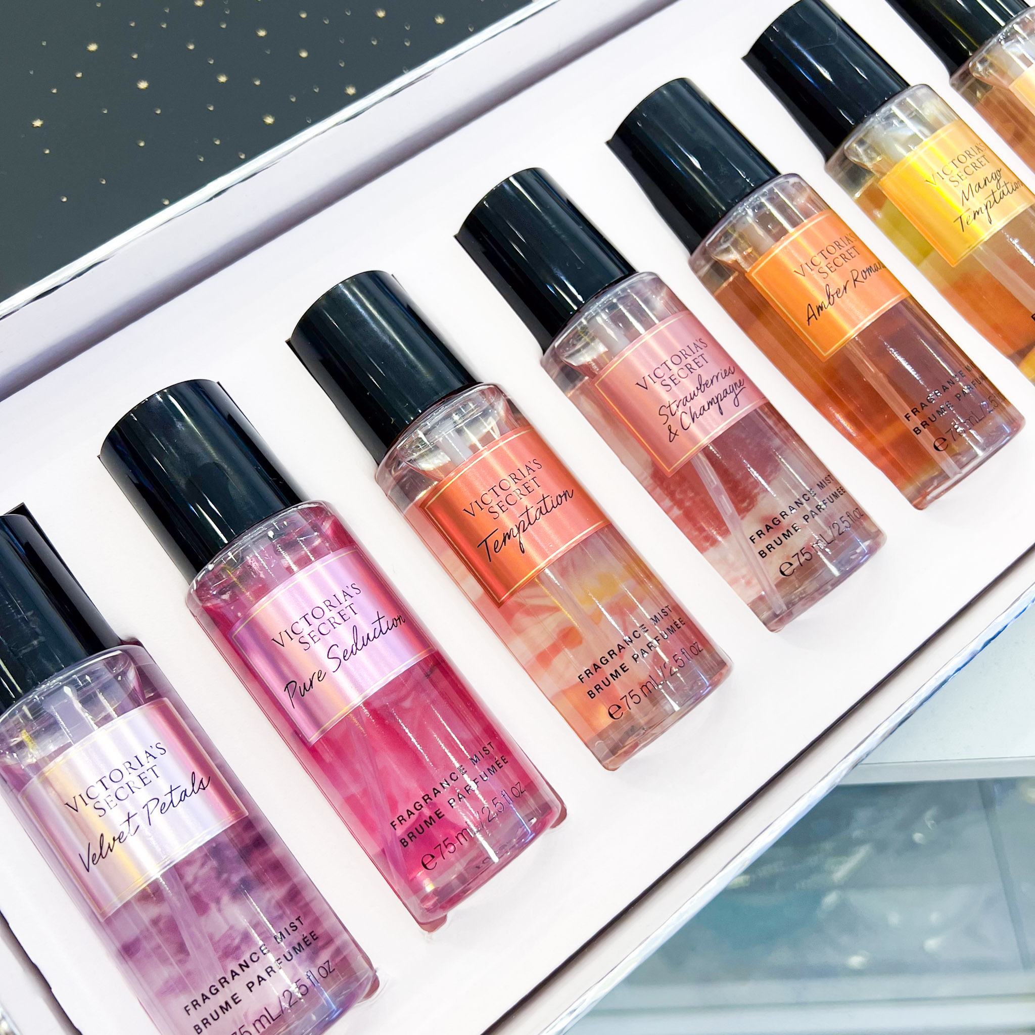 Kit com 12 Body Splash da Victoria's Secret - 75ml cada - Kaory