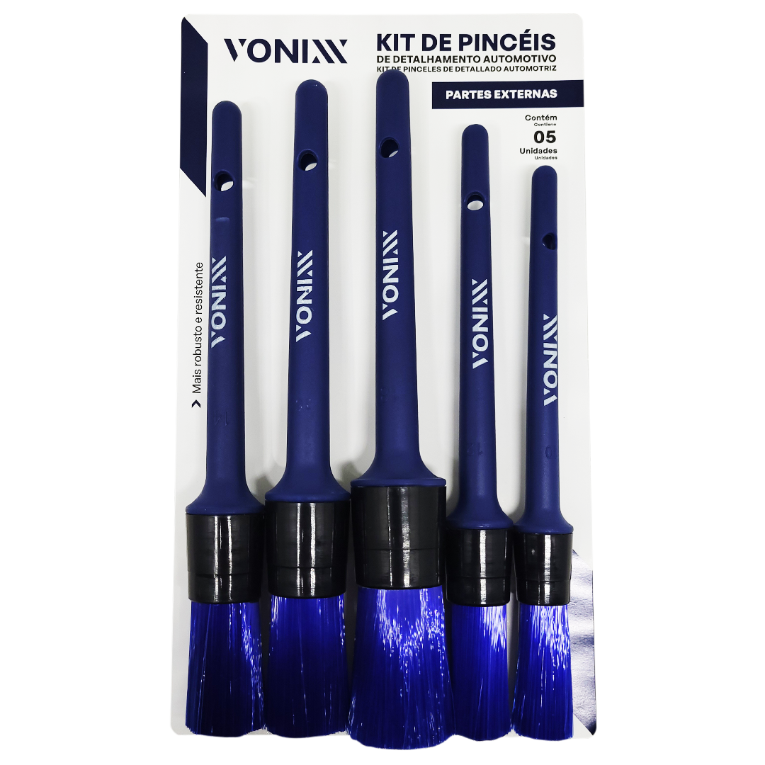 KIT 5 PINCEIS INTERNOS VONIXX + KIT 5 PINCEIS EXTERNOS VONIXX