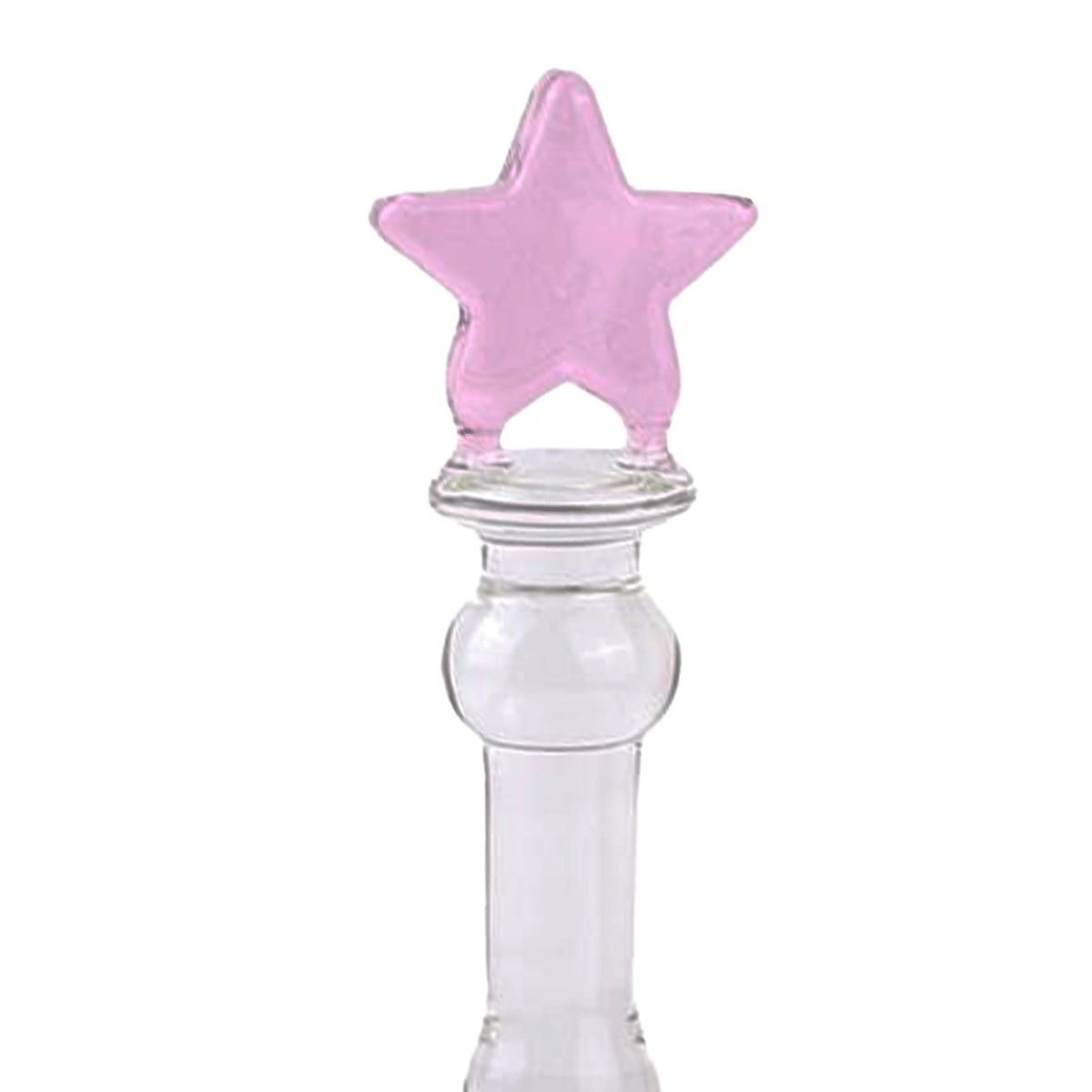 Plug Anal de Vidro Cristal Pleasure - Estrela - Loja Meus Fetiches
