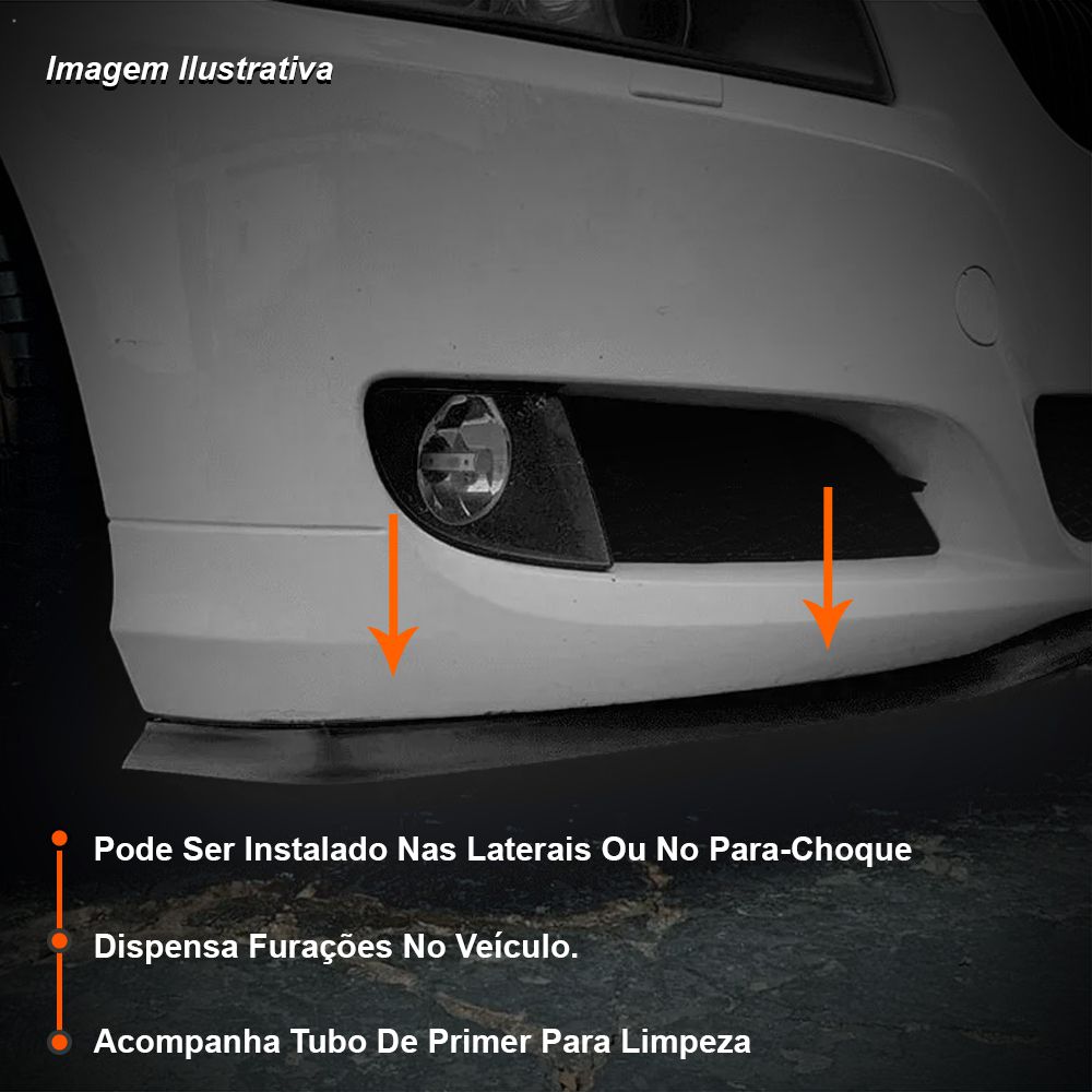 Spoiler Flexível Universal Laterais ou Para-choque Autocolante - Jb77 ...