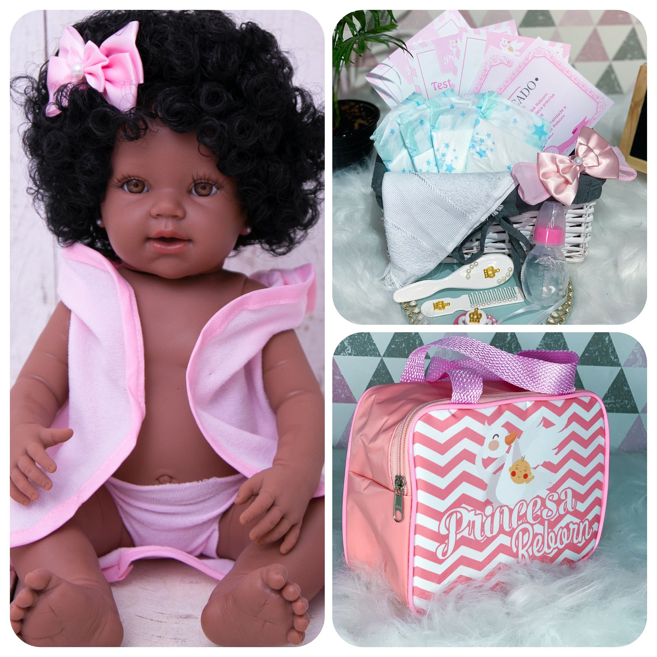 Bebe Reborn Silicone Menina Promocao Boneca Princesa + Bolsa