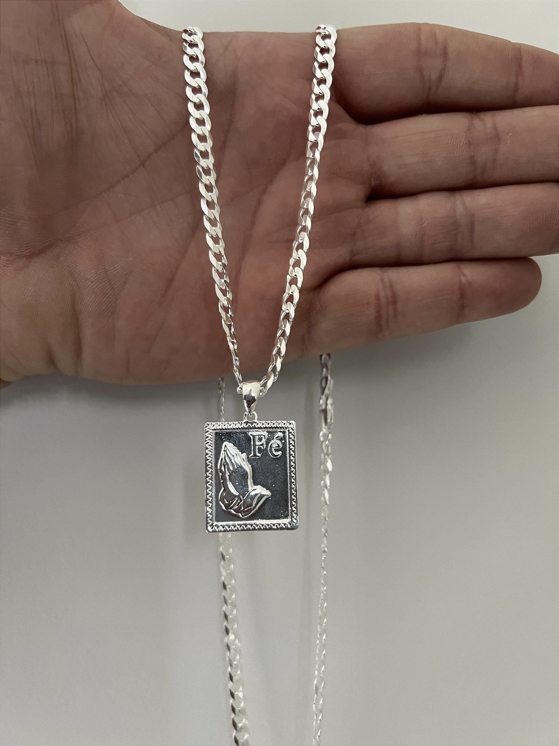 Cordão Masculino Grossa De Prata 925 Escama 70cm 5,5mm Grumet - TorkJoias-  acessórios em prata 925 com garantia