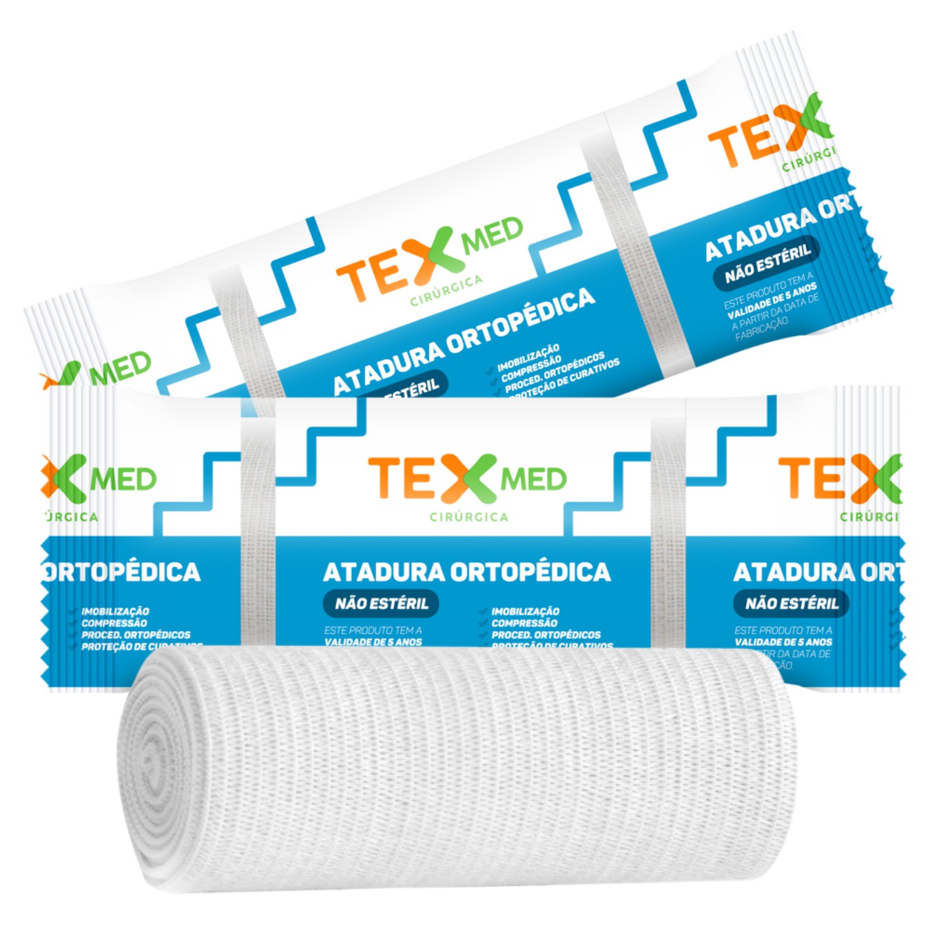 Atadura Ortopédica Faixa Bandagem Elástica 8cmx2m - Casa da Gaze ...
