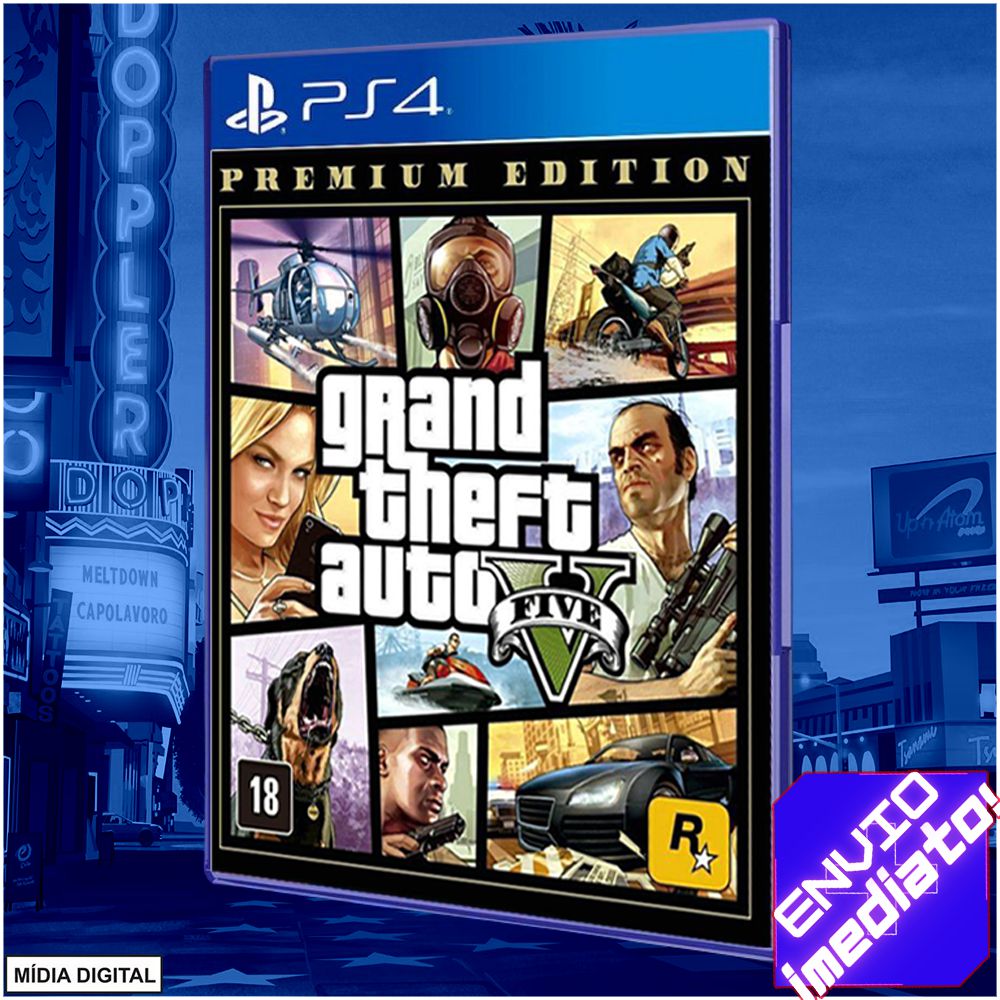 Playstation 4 Jogo Grand Theft Auto V : Premium Edition GTA 5 para