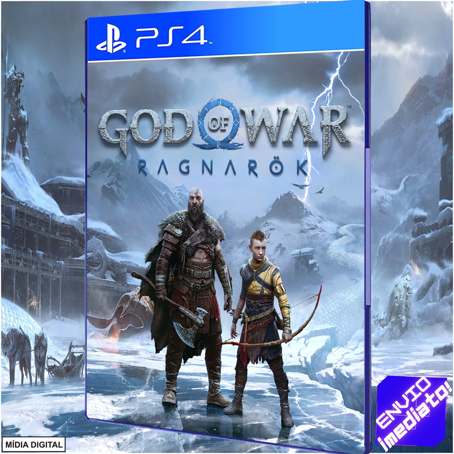 Jogo God Of War Ragnarök Edição de lançamento - PS4 Jogo God Of War Ragnarök  Edição de lançamento - PS4 Jogo God Of War Ragnarök Edição de lançamento -  PS4 Videogame -Jogos 