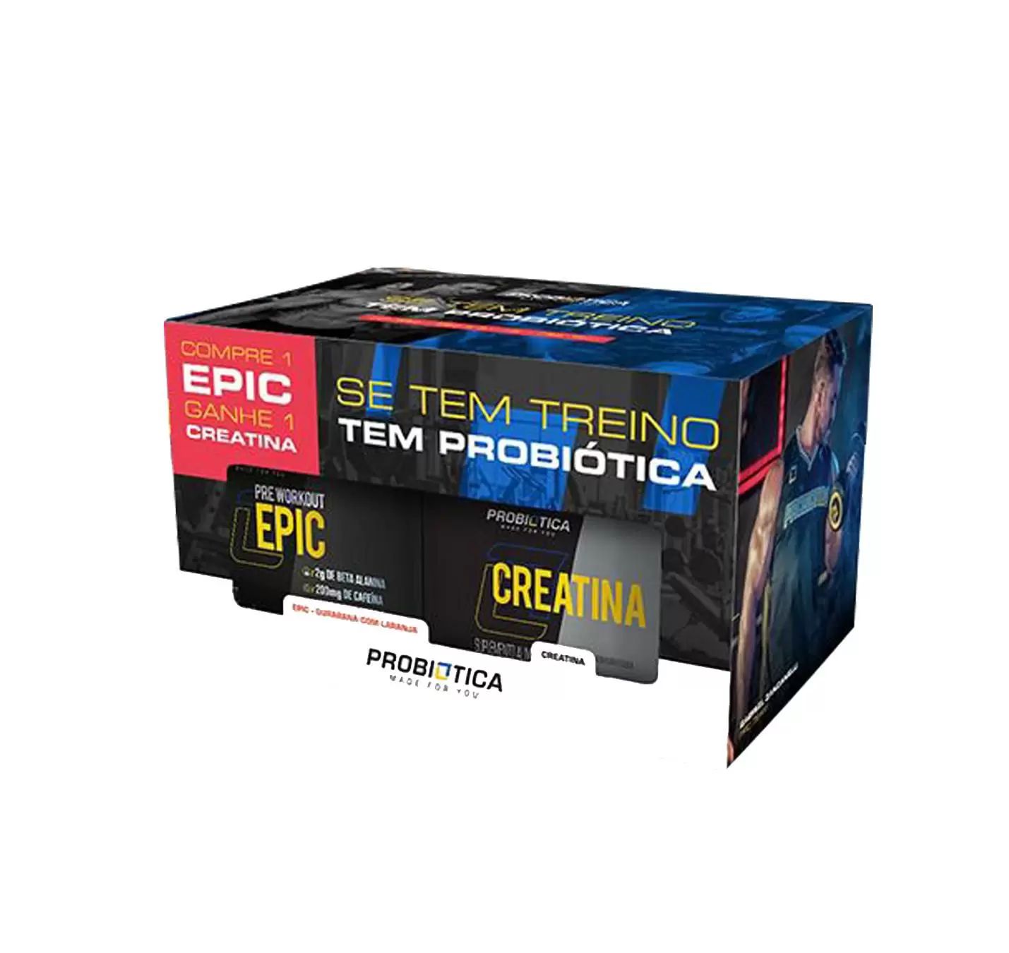 Kit Promocional Probiótica Pré-Treino Epic 300g + Creatina 100g -  Resilifarma - Saúde em primeiro lugar