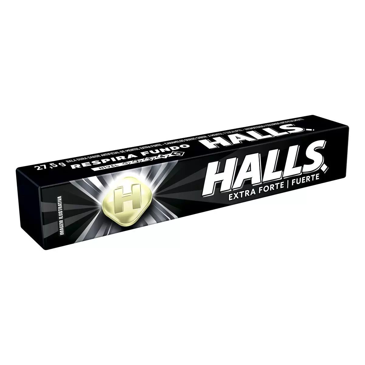 Bala Halls Sabor Extra Forte Display Com 21 Unidades De 28g Cada