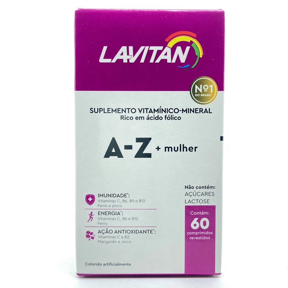 Suplemento Lavitan A-Z Mulher 60 Comprimidos Revestidos - Resilifarma ...