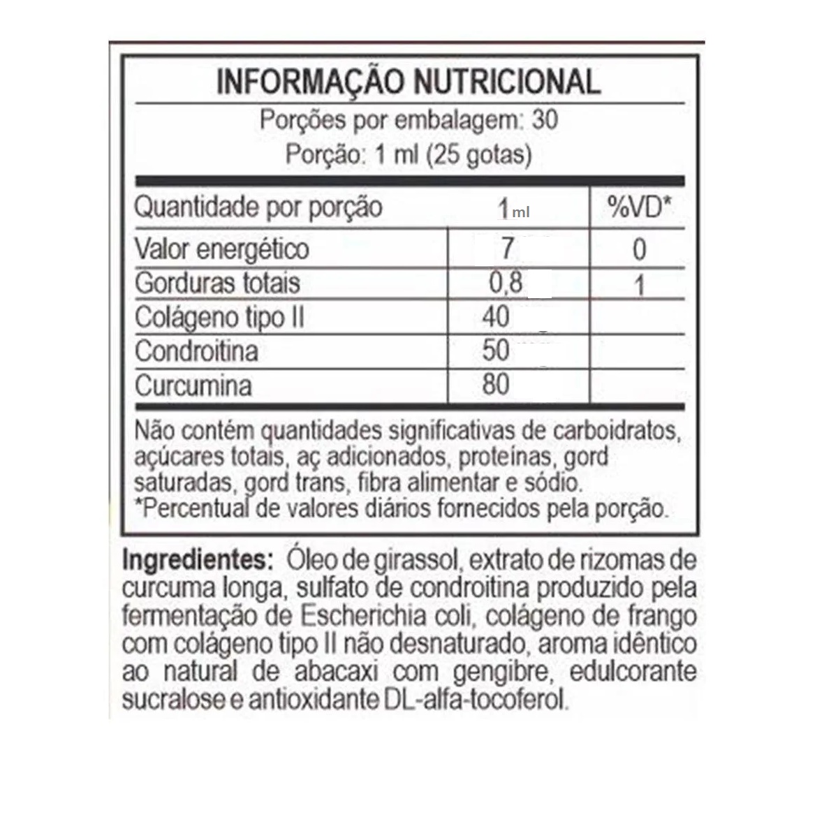 Curcuminol Suplemento Líquido Curcuminol Sabor Abacaxi e Gengibre em Gotas Unilife ...