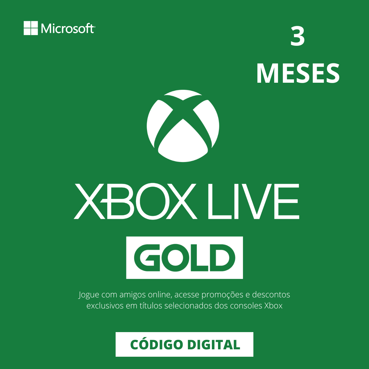Gift Card Xbox Live Gold 3 Meses Brasil Codigo Digital Playce Games Gift Cards
