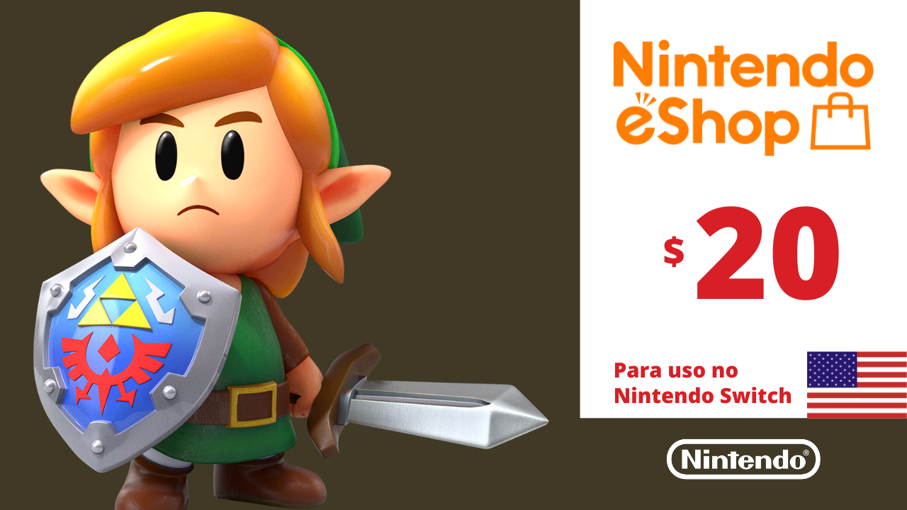 Gift Card Nintendo Eshop USA 20 Dólares - Código Digital - Playce - Games &  Gift Cards 