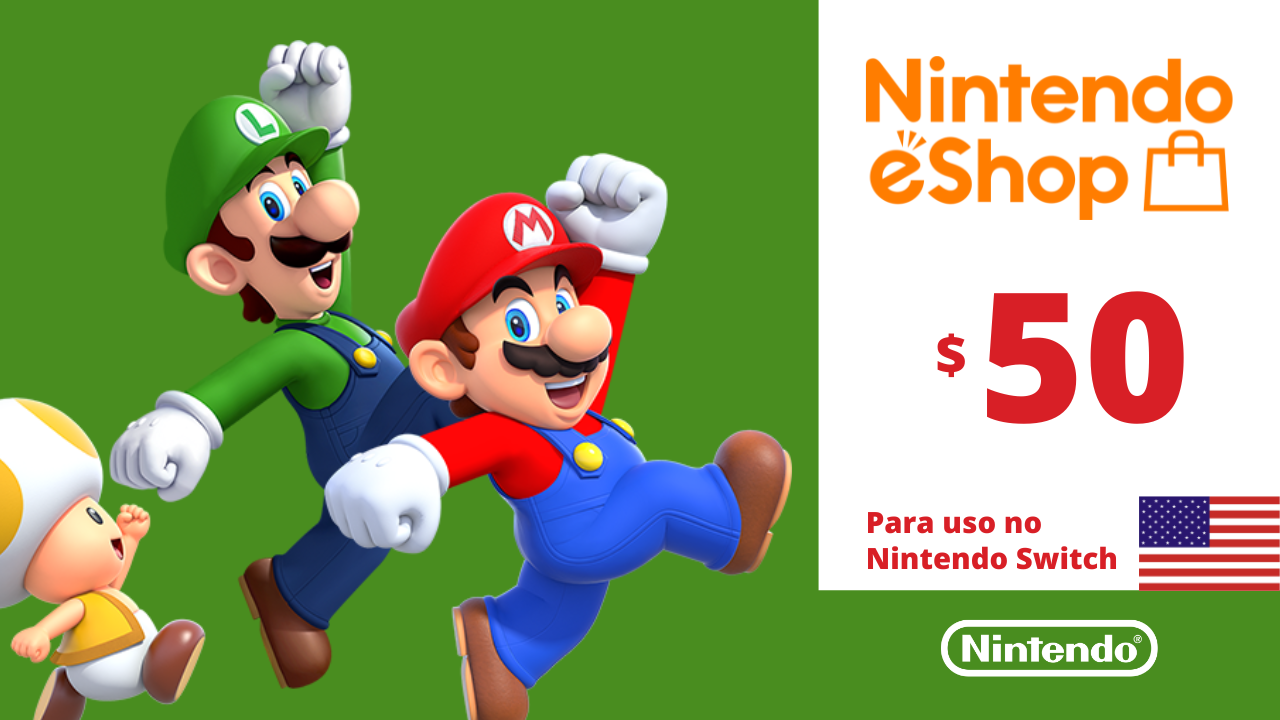 Nintendo eShop Card 50 USD | USA Account digital for Nintendo Switch