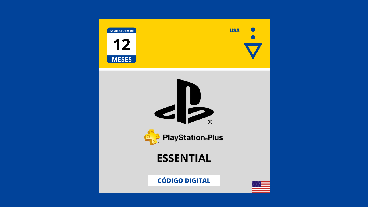 Cartão Playstation Plus 12 Meses (USA)