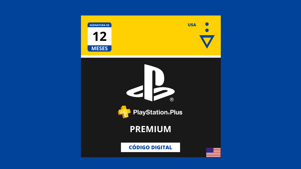 CARTÃO PSN PLUS 12 MESES ESTADOS UNIDOS - GCM Games - Gift Card PSN, Xbox,  Netflix, Google, Steam, Itunes