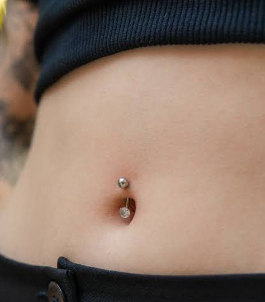 Mini piercing de umbigo ponto de luz Prata 925