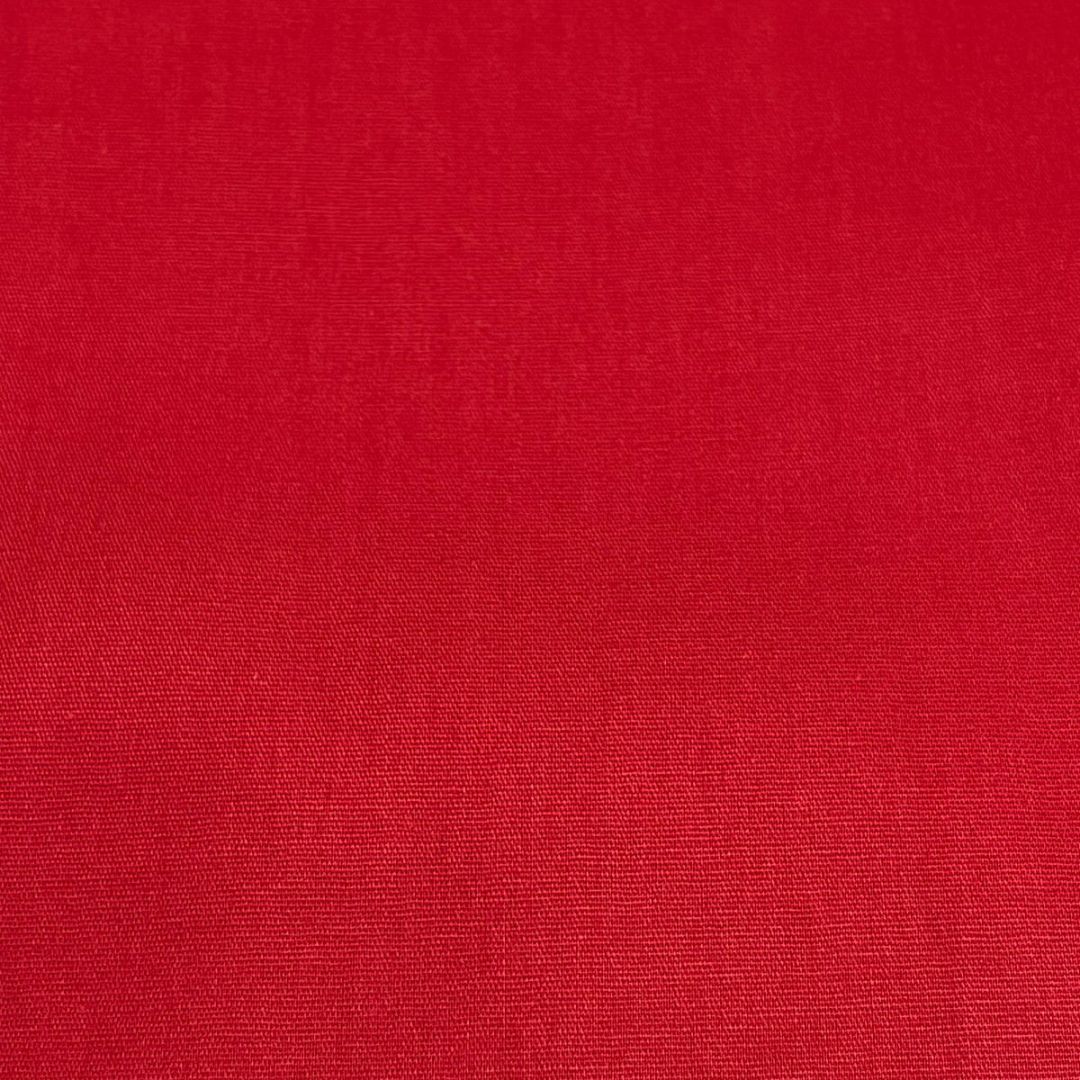 Tecido Tricoline Liso Vermelho - 50cm x 1,50mt - Loja Lider Tecidos