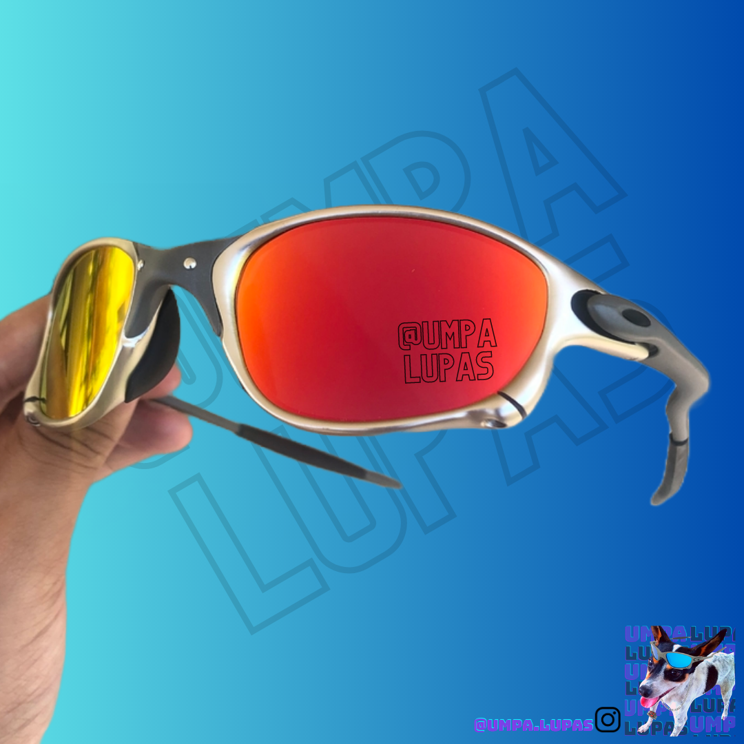 Óculos Oakley Juliet Xmetal “Lentes Ruby” kit borracha vermelha