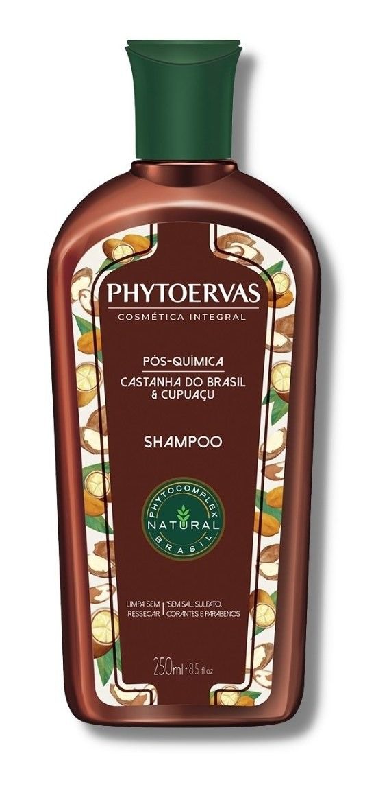 Shampoo Pós Química Castanha do Brasil e Cupuaçu Phytoervas 250ml